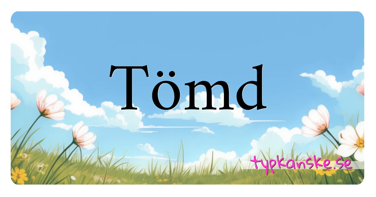 Tömd synonymer korsord betyder förklaring och användning