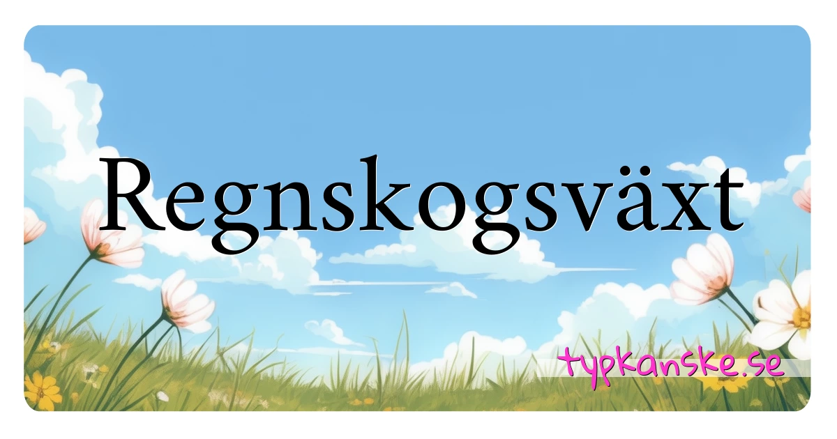 Regnskogsväxt synonymer korsord betyder förklaring och användning