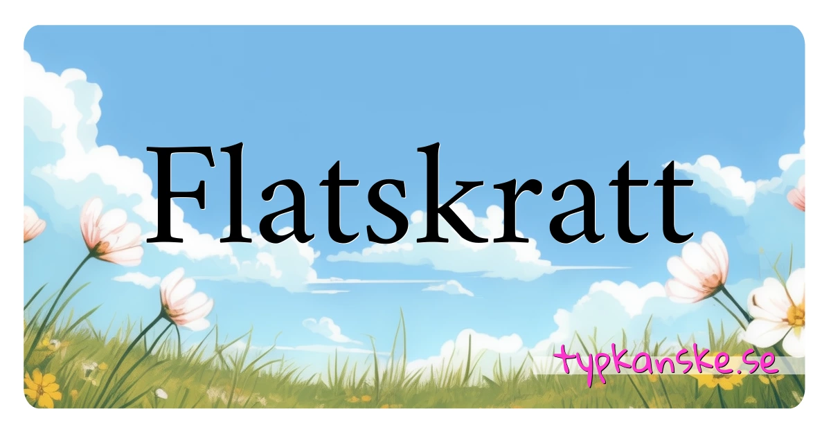 Flatskratt synonymer korsord betyder förklaring och användning