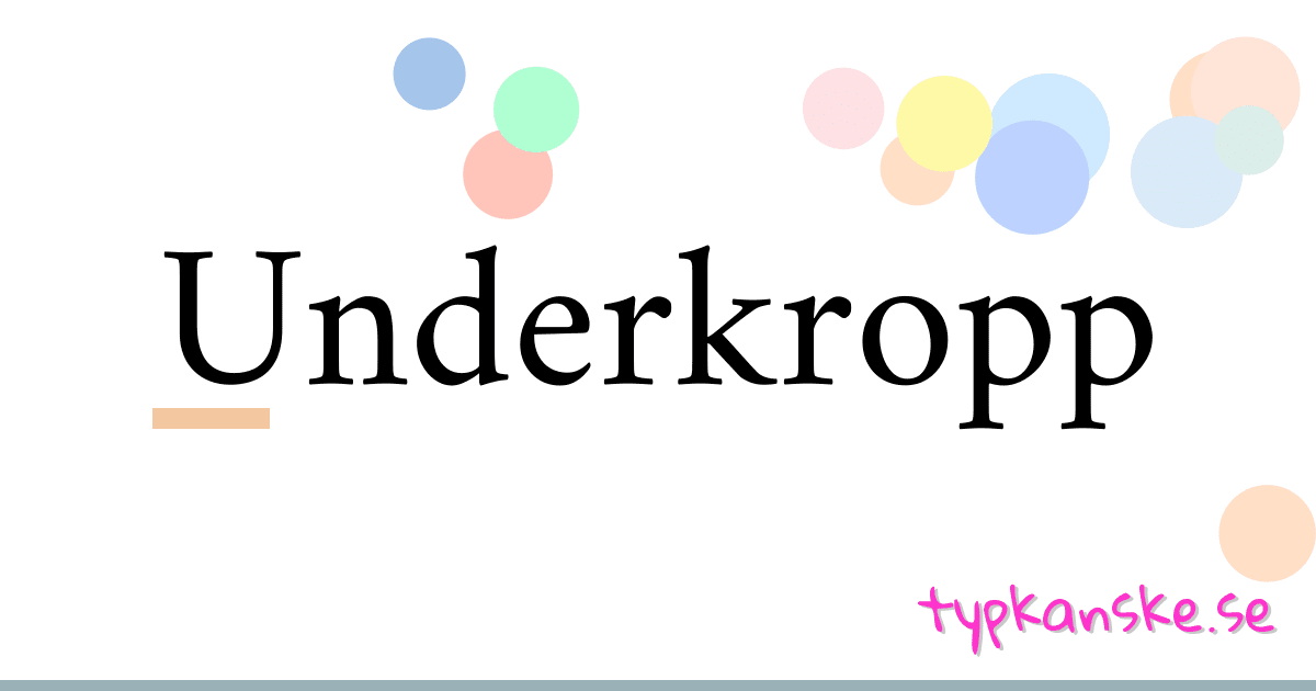 Underkropp synonymer korsord betyder förklaring och användning
