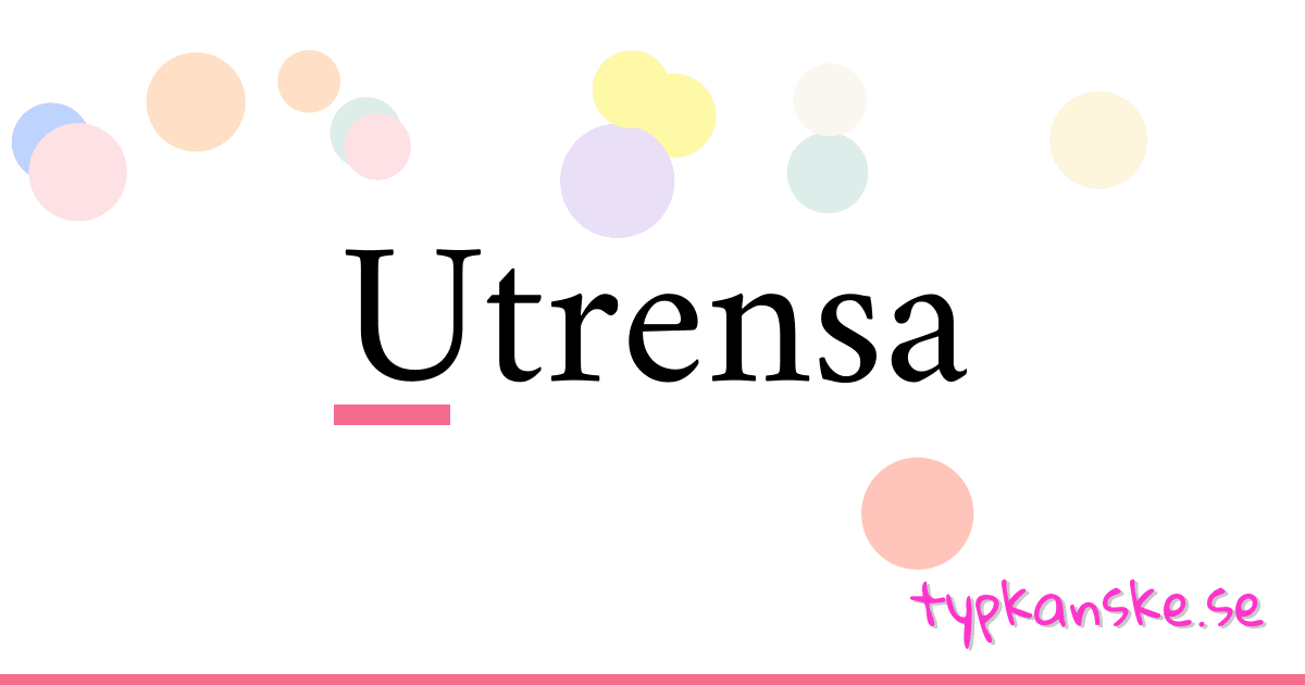 Utrensa synonymer korsord betyder förklaring och användning