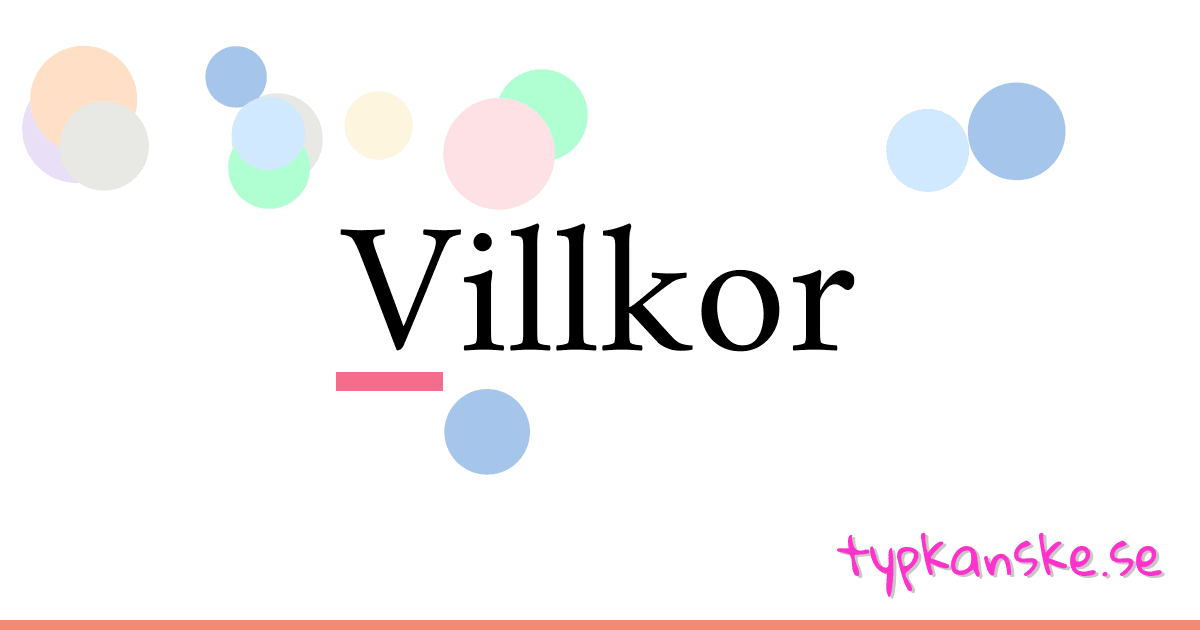 Villkor synonymer korsord betyder förklaring och användning