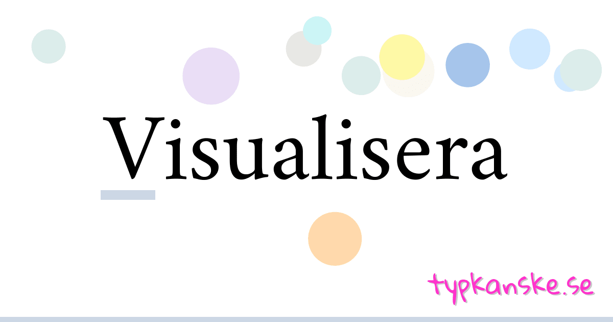 Visualisera synonymer korsord betyder förklaring och användning