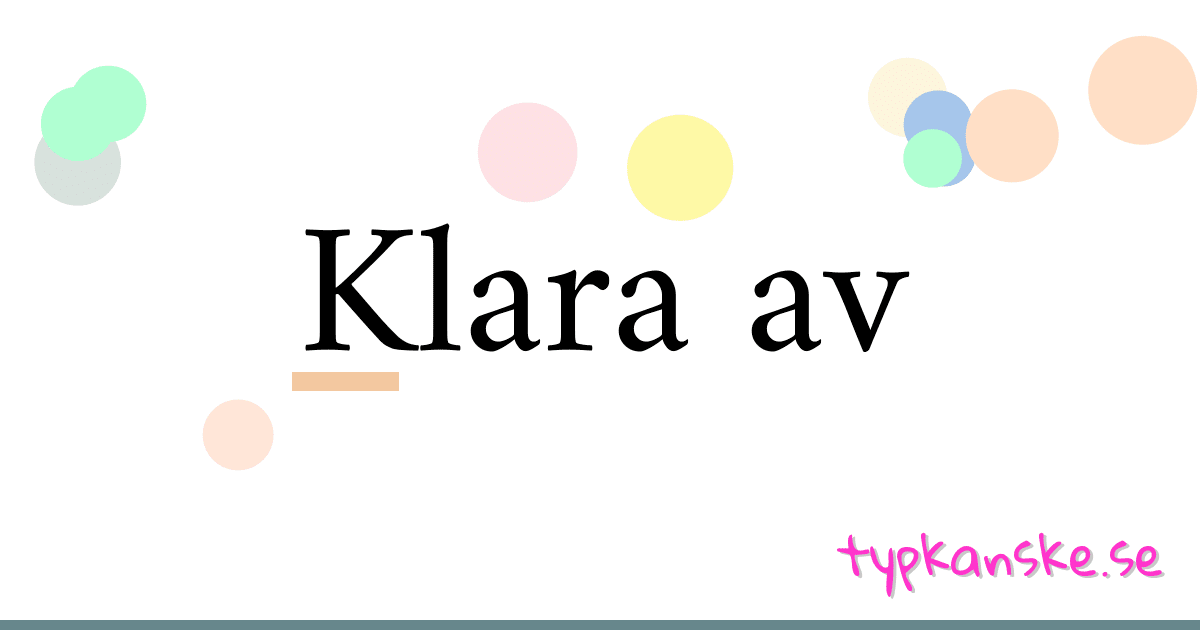 Klara av synonymer korsord betyder förklaring och användning