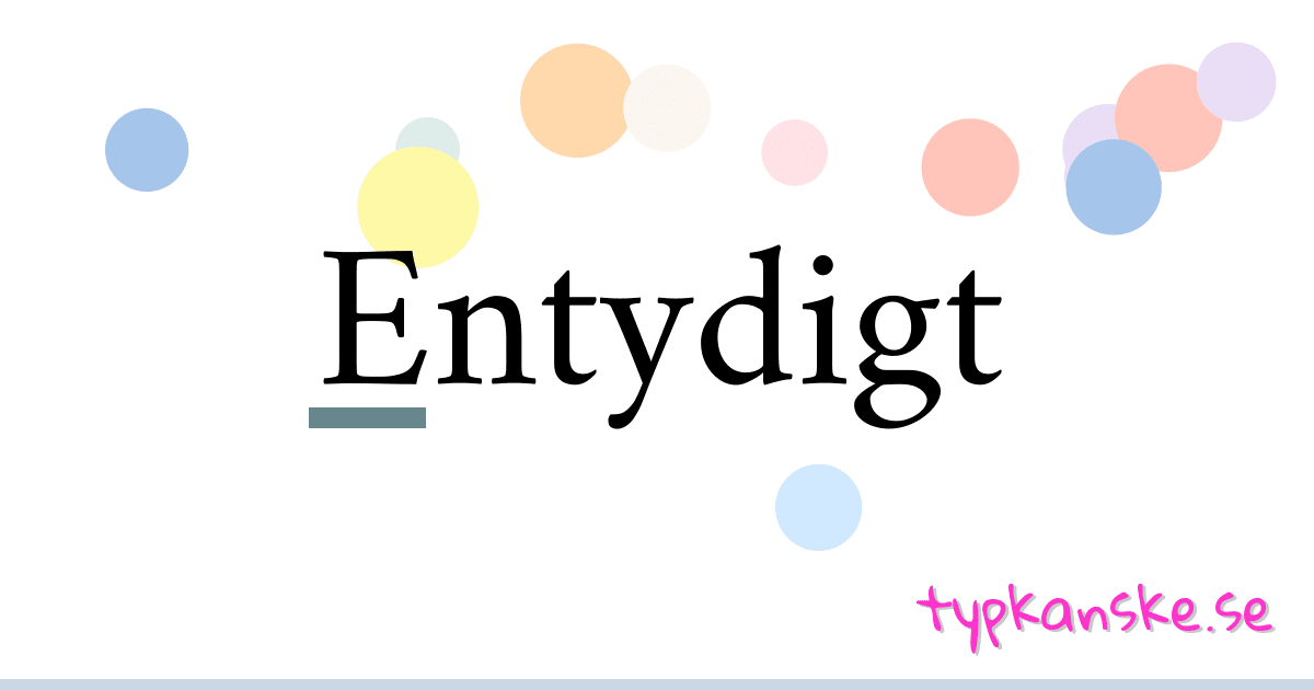 Entydigt synonymer korsord betyder förklaring och användning