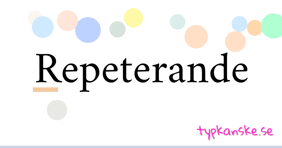 Repeterande synonymer korsord betyder förklaring och användning