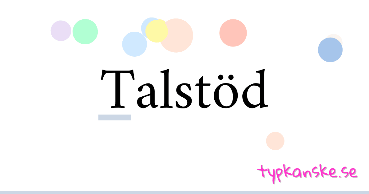 Talstöd synonymer korsord betyder förklaring och användning