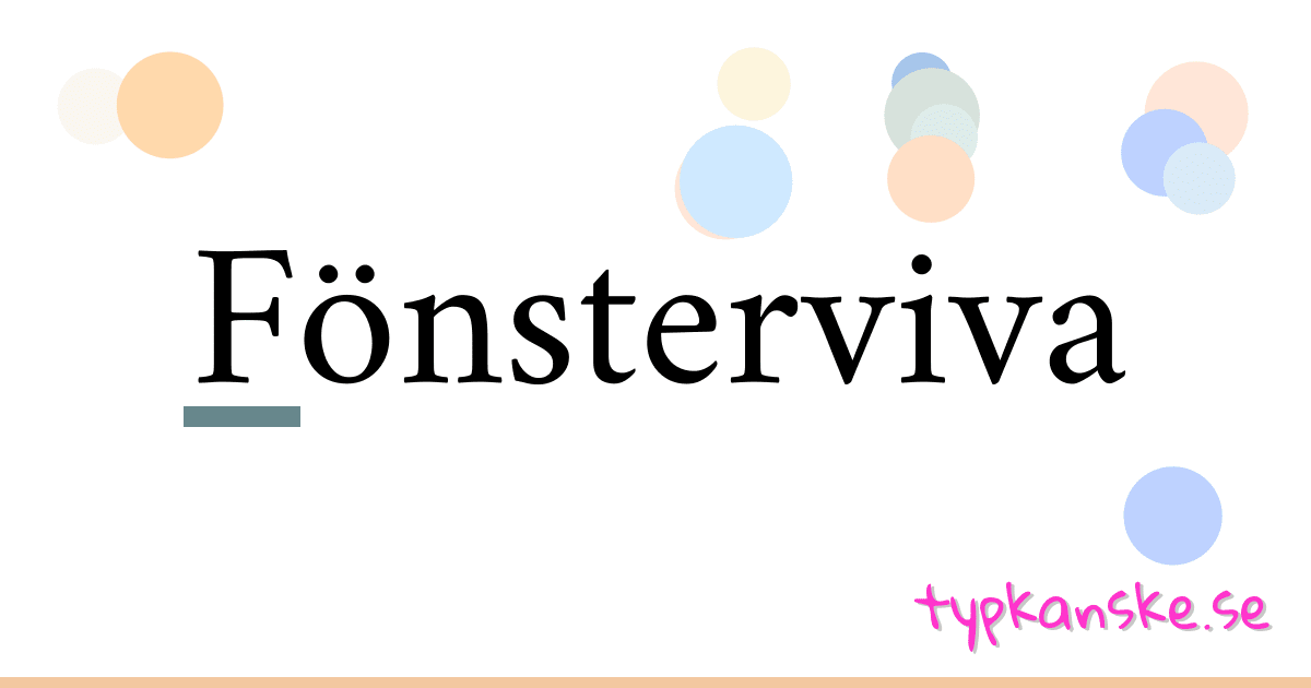 Fönsterviva synonymer korsord betyder förklaring och användning