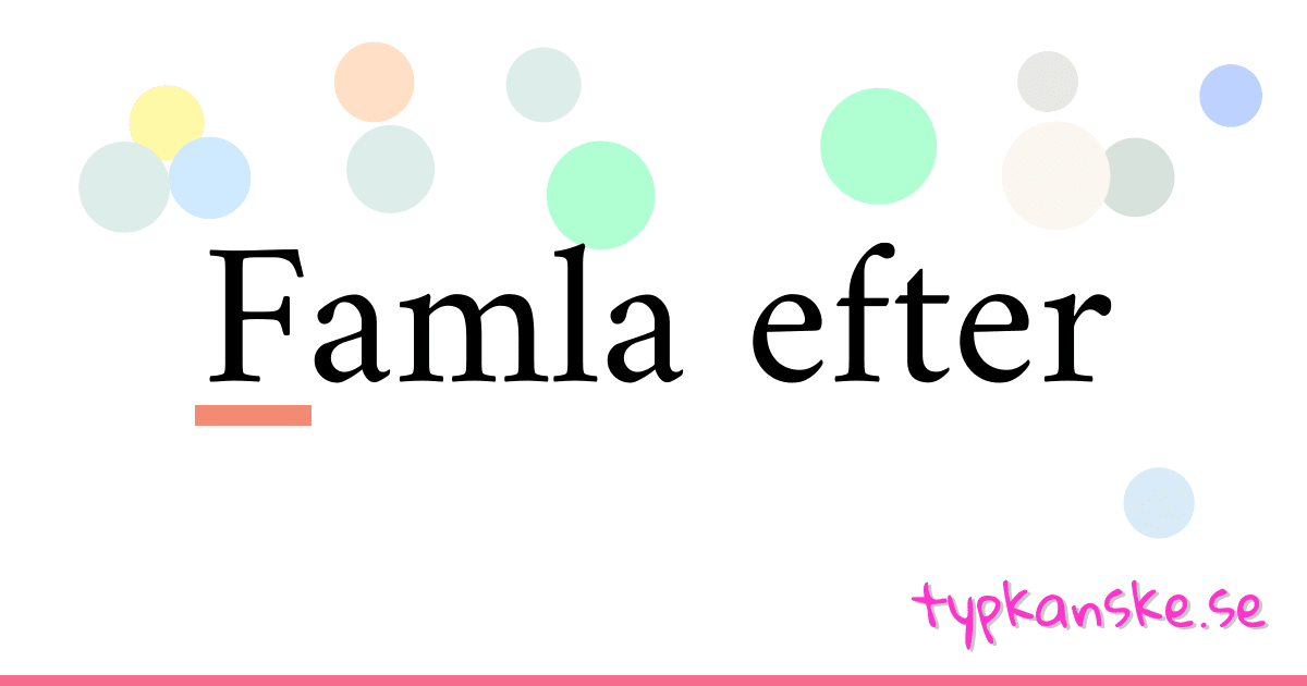 Famla efter synonymer korsord betyder förklaring och användning