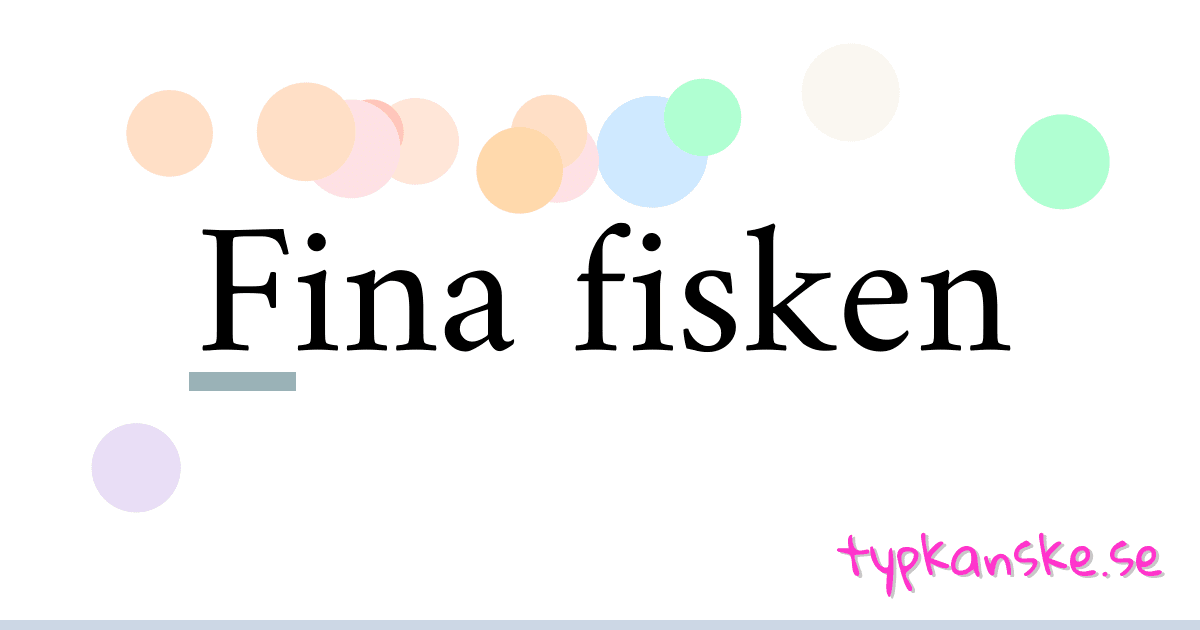 Fina fisken synonymer korsord betyder förklaring och användning