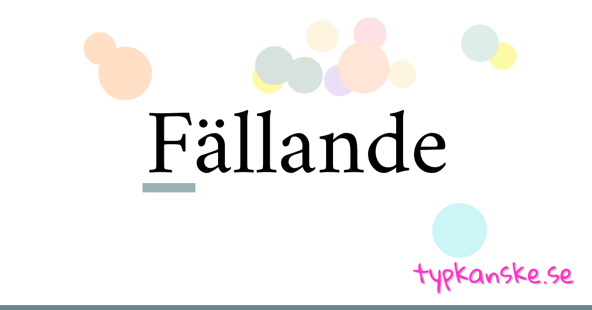 Fällande synonymer korsord betyder förklaring och användning
