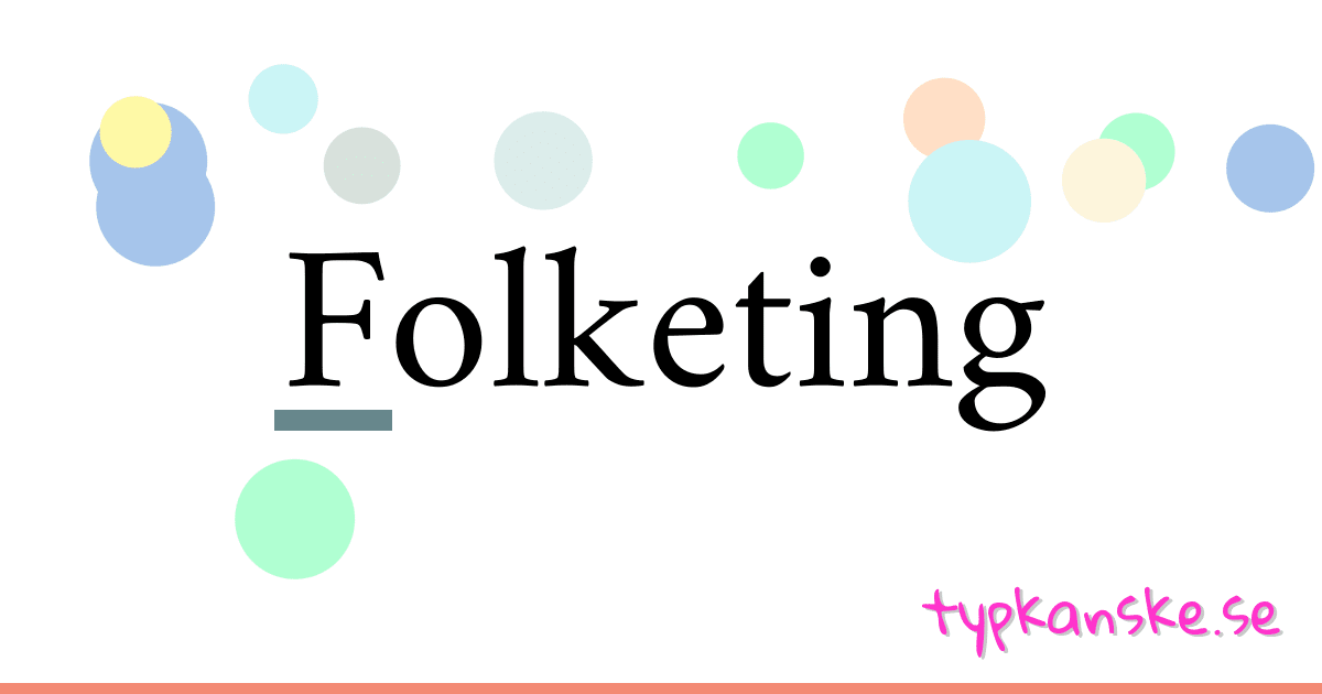 Folketing synonymer korsord betyder förklaring och användning