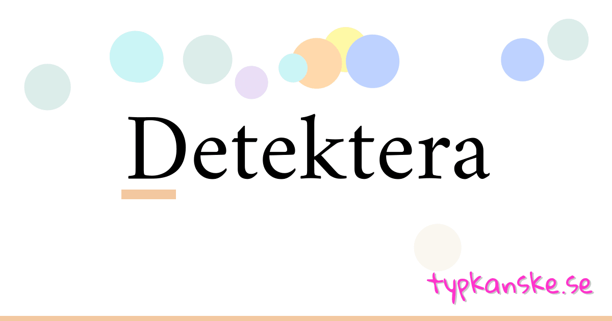 Detektera synonymer korsord betyder förklaring och användning