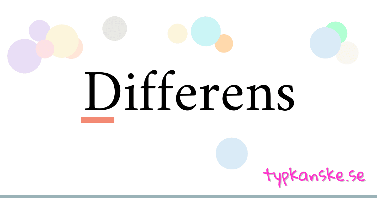 Differens synonymer korsord betyder förklaring och användning