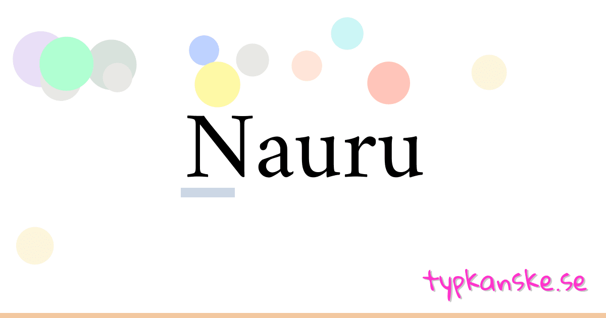 Nauru synonymer korsord betyder förklaring och användning
