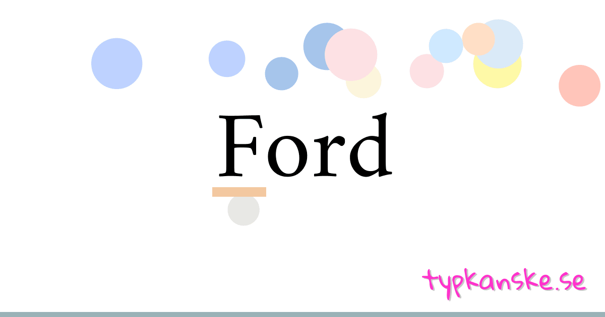 Ford synonymer korsord betyder förklaring och användning