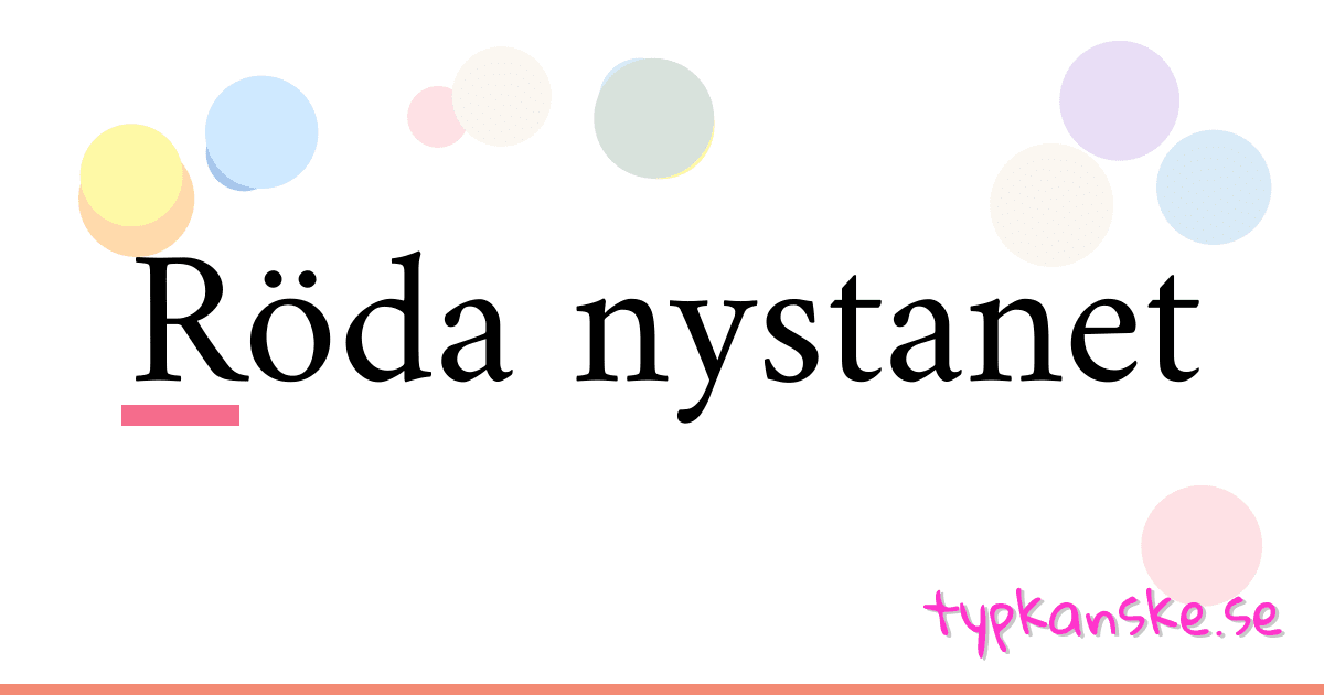 Röda nystanet synonymer korsord betyder förklaring och användning