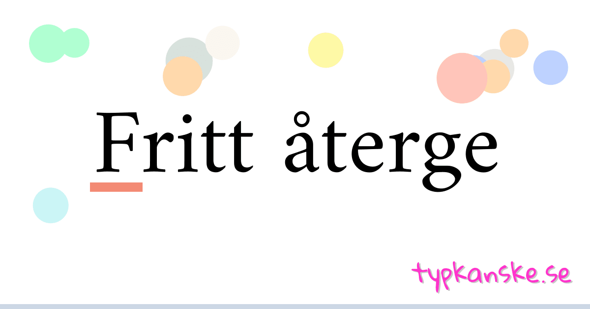 Fritt återge synonymer korsord betyder förklaring och användning