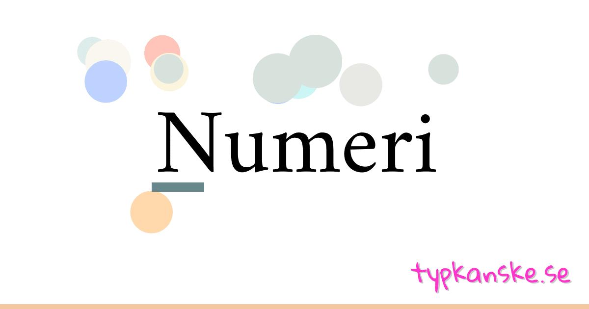 Numeri synonymer korsord betyder förklaring och användning