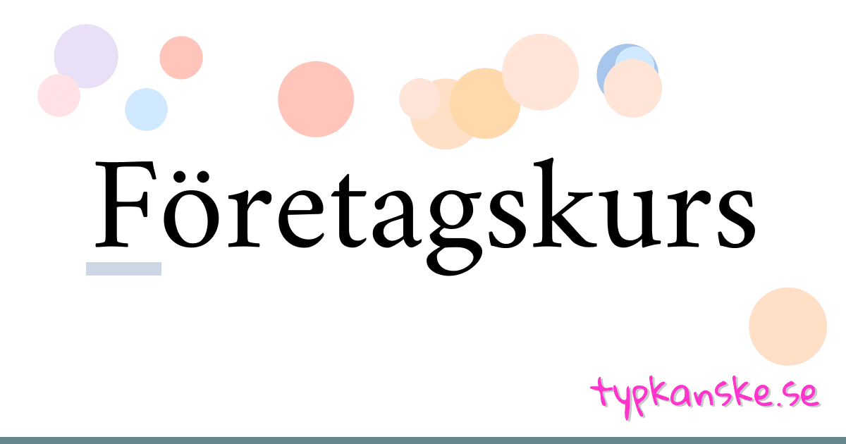 Företagskurs synonymer korsord betyder förklaring och användning