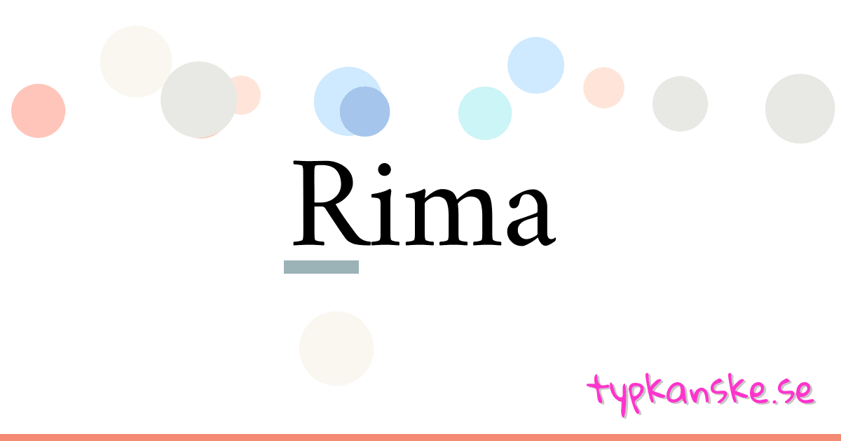 Rima synonymer korsord betyder förklaring och användning