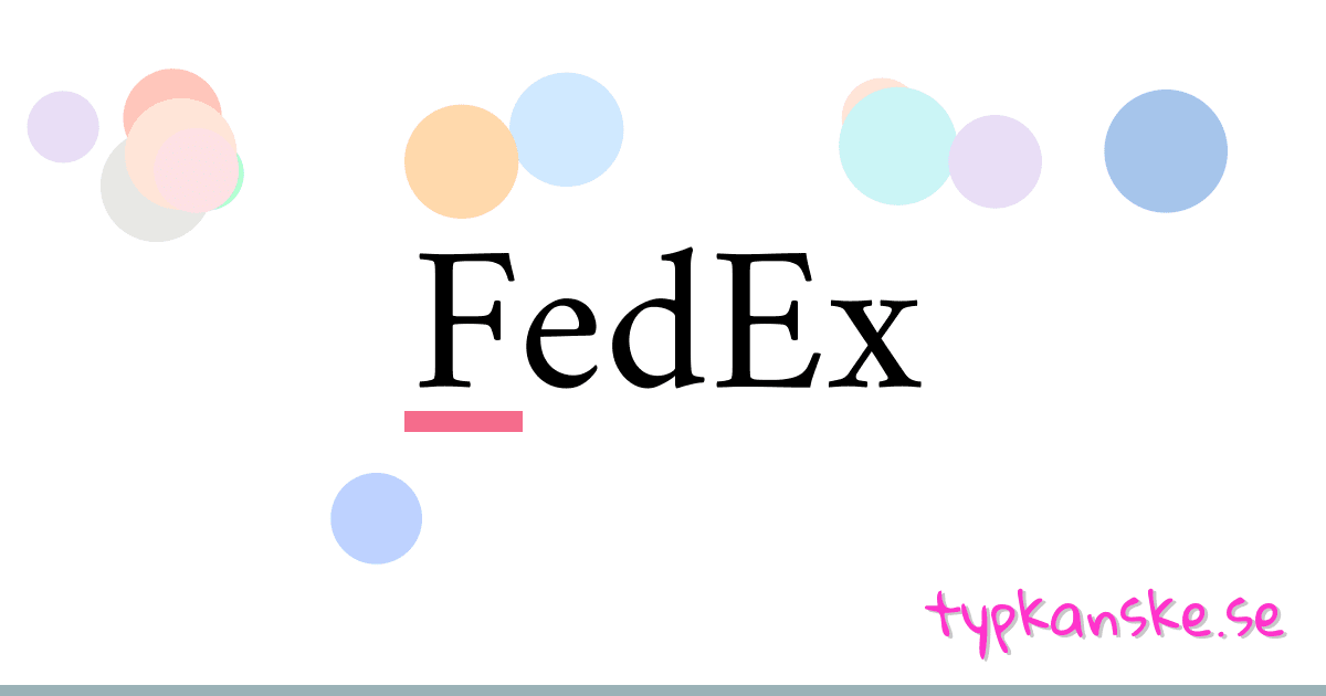 FedEx synonymer korsord betyder förklaring och användning
