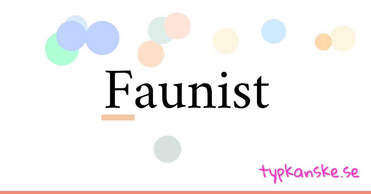 Faunist synonymer korsord betyder förklaring och användning