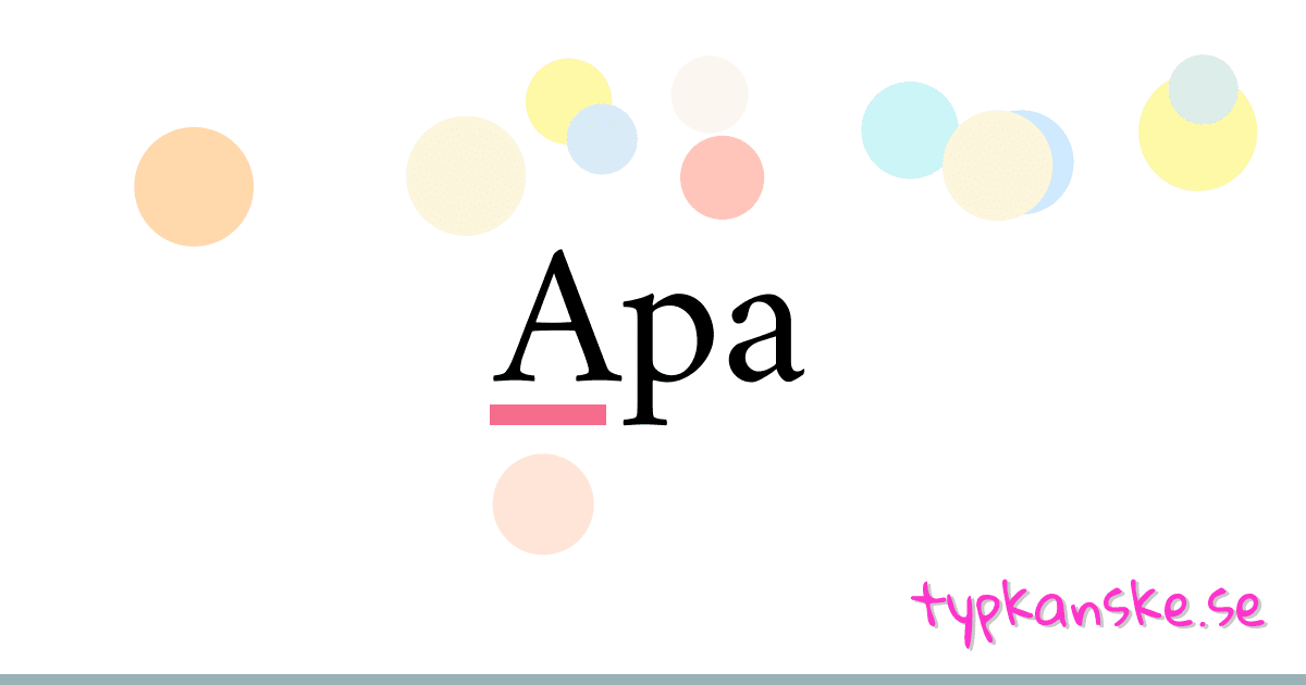 Apa synonymer korsord betyder förklaring och användning