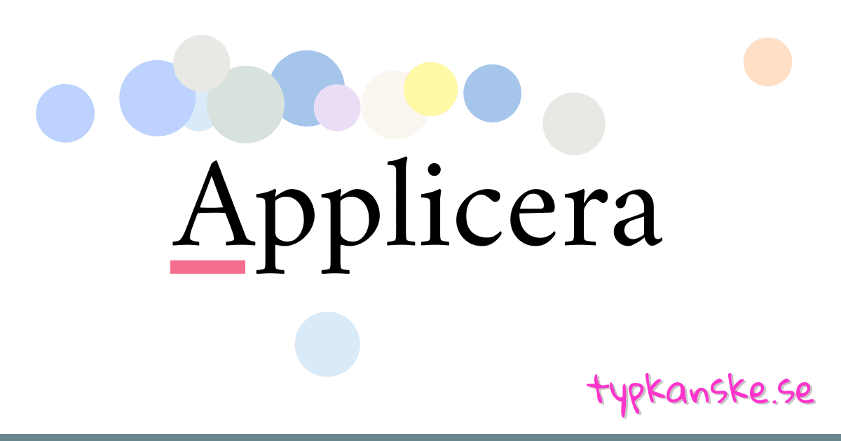 Applicera synonymer korsord betyder förklaring och användning