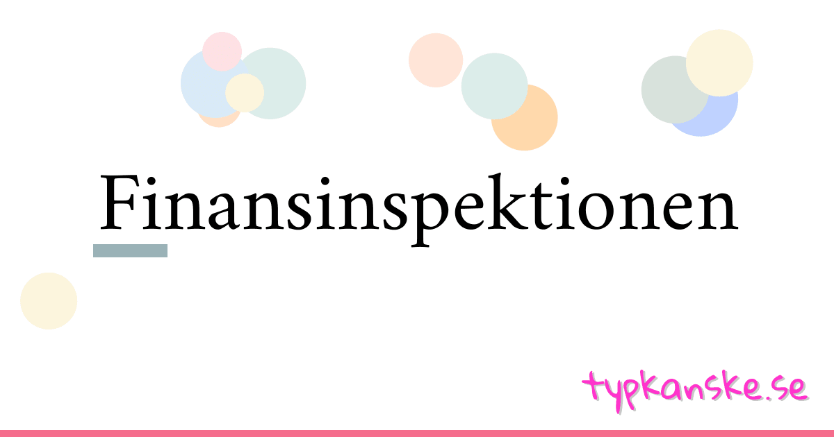 Finansinspektionen synonymer korsord betyder förklaring och användning