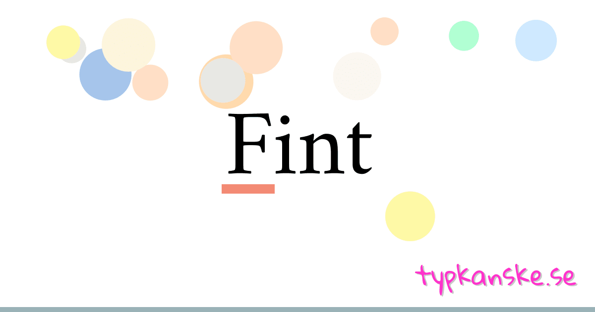 Fint synonymer korsord betyder förklaring och användning