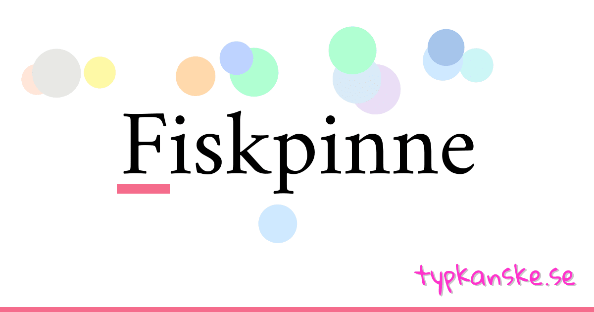 Fiskpinne synonymer korsord betyder förklaring och användning