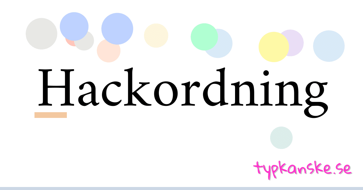 Hackordning synonymer korsord betyder förklaring och användning