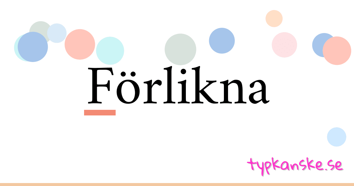 Förlikna synonymer korsord betyder förklaring och användning