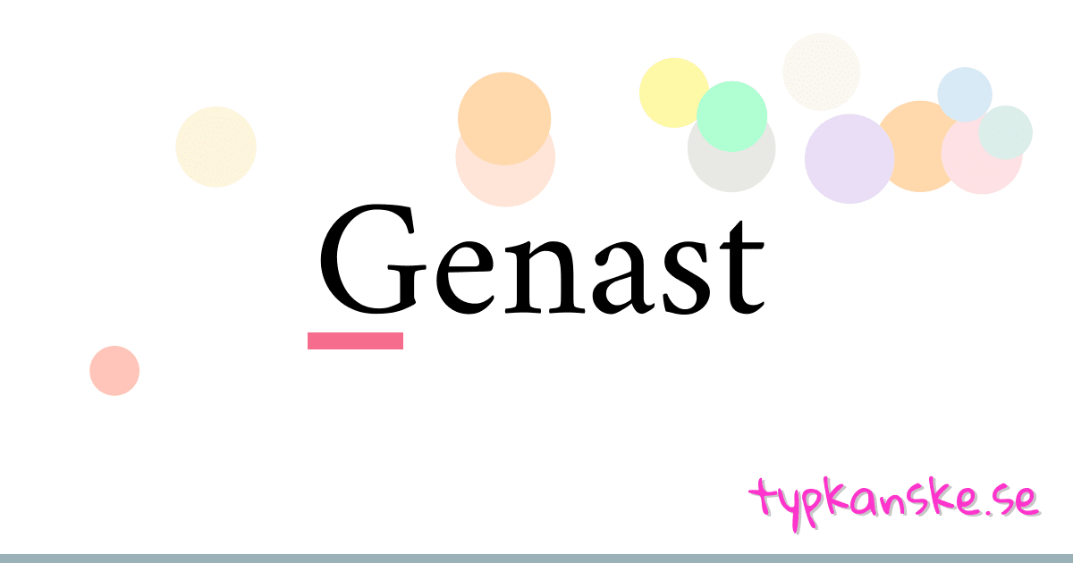 Genast synonymer korsord betyder förklaring och användning