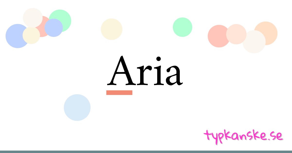 Aria synonymer korsord betyder förklaring och användning