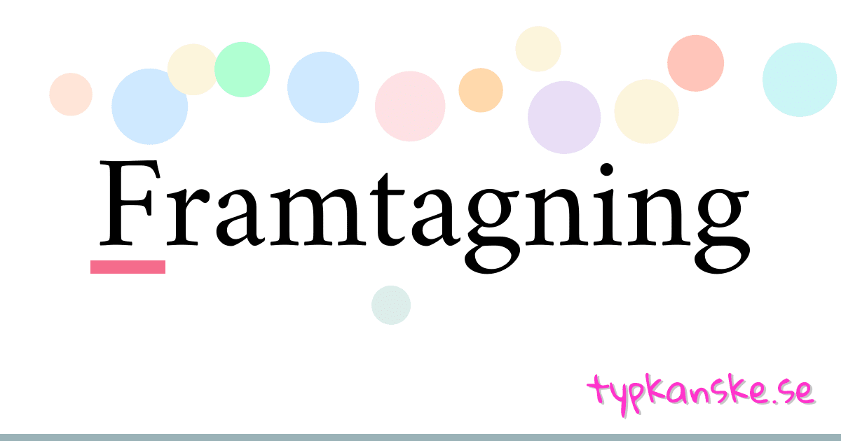 Framtagning synonymer korsord betyder förklaring och användning