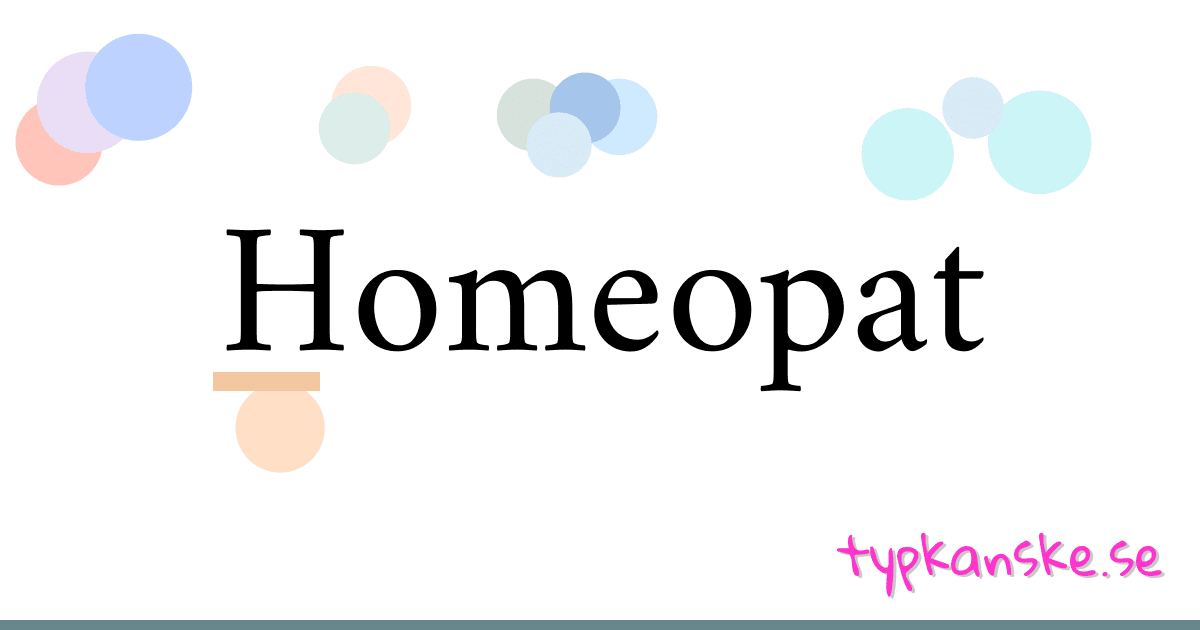Homeopat synonymer korsord betyder förklaring och användning