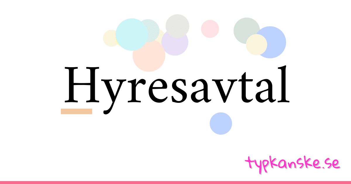 Hyresavtal synonymer korsord betyder förklaring och användning