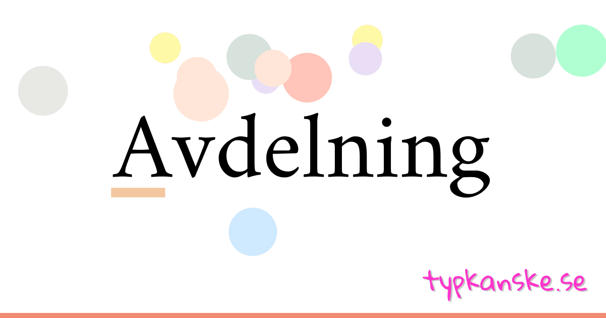 Avdelning synonymer korsord betyder förklaring och användning