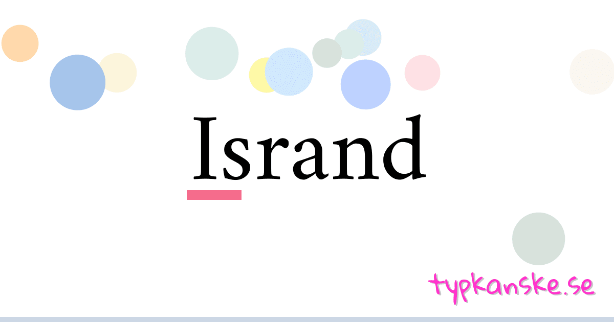 Isrand synonymer korsord betyder förklaring och användning