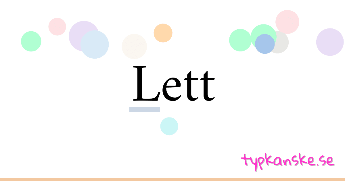 Lett synonymer korsord betyder förklaring och användning