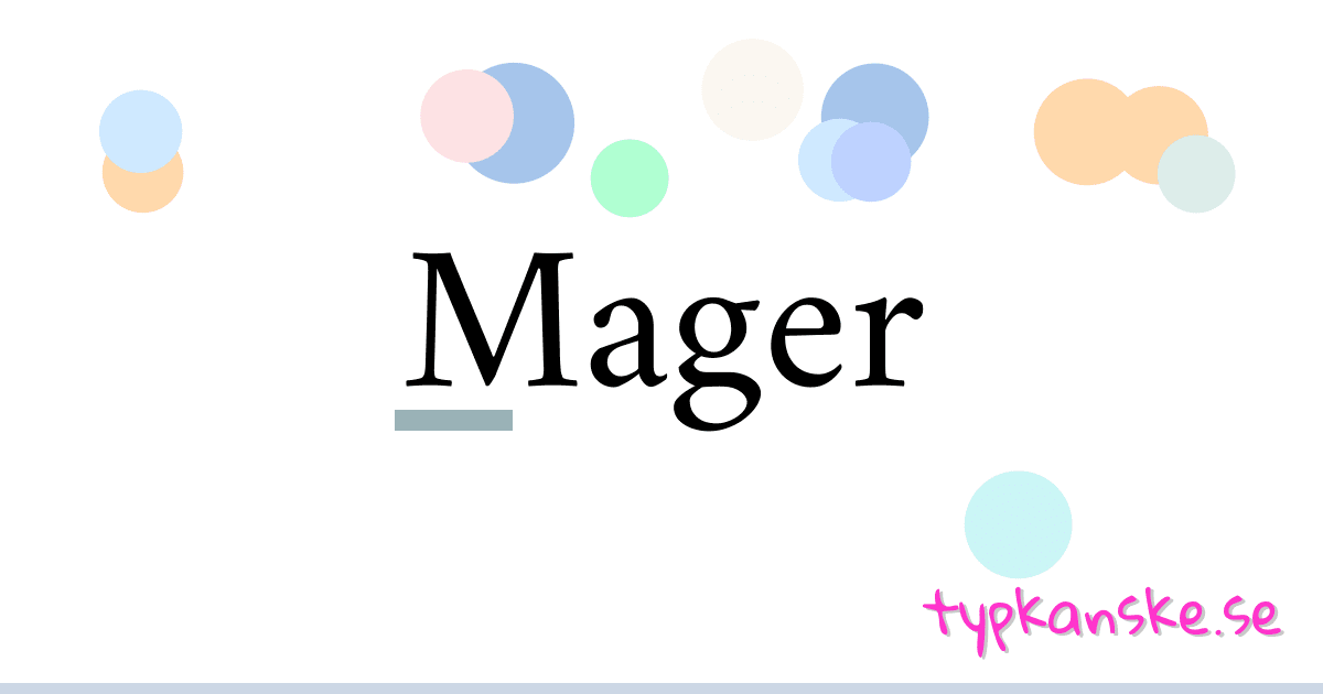 Mager synonymer korsord betyder förklaring och användning