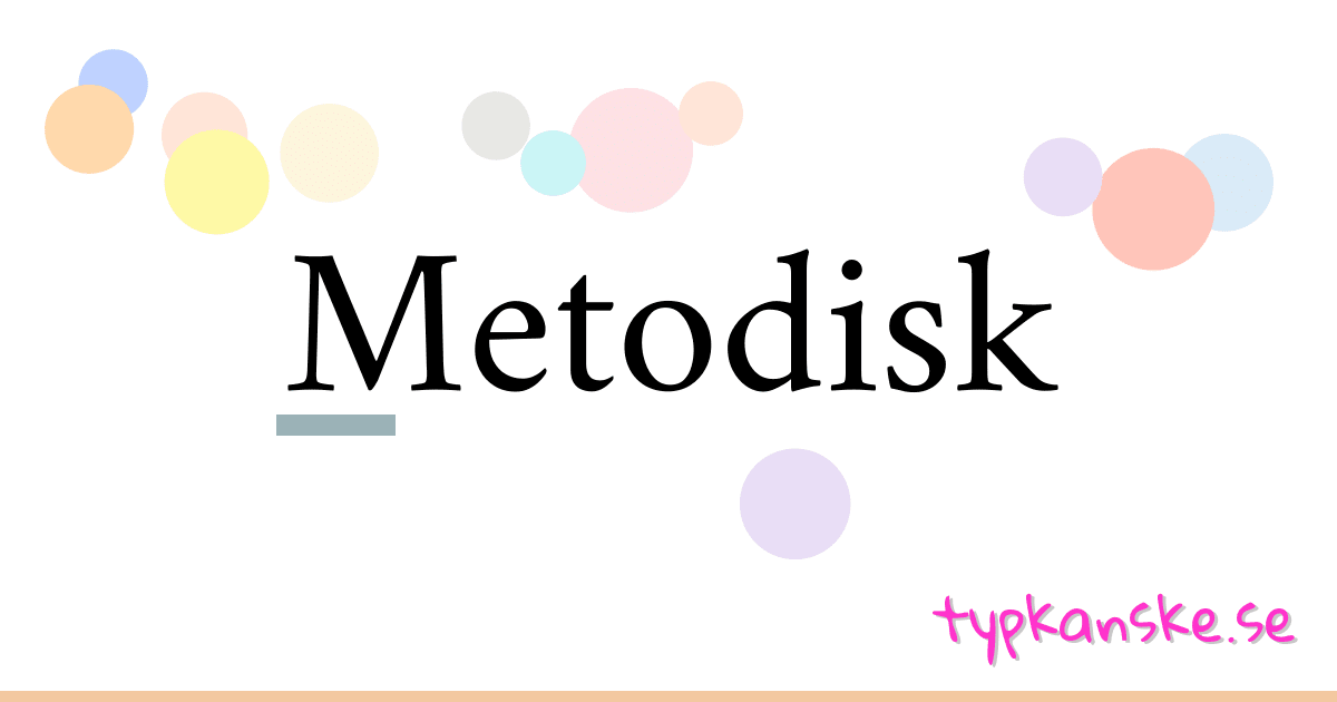 Metodisk synonymer korsord betyder förklaring och användning