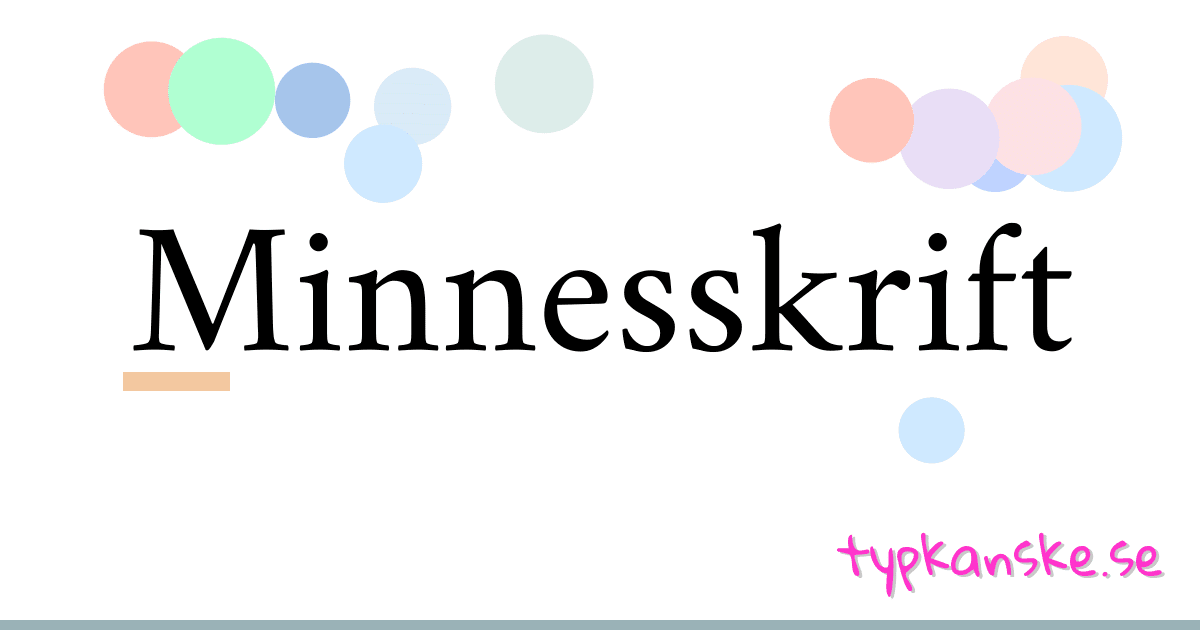 Minnesskrift synonymer korsord betyder förklaring och användning