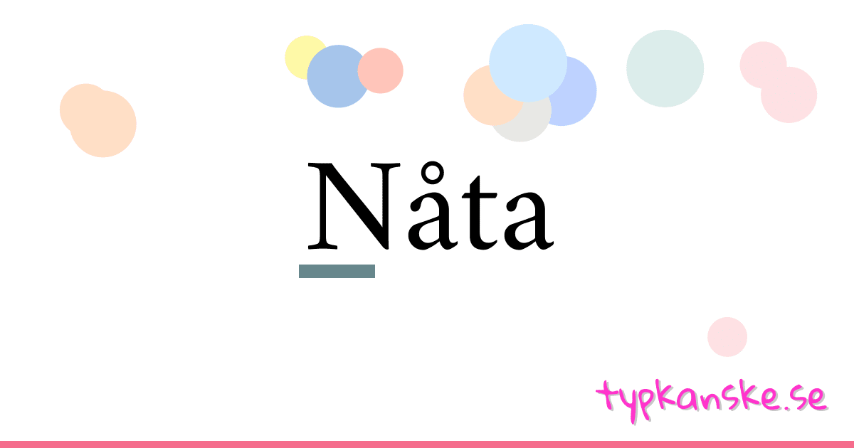 Nåta synonymer korsord betyder förklaring och användning