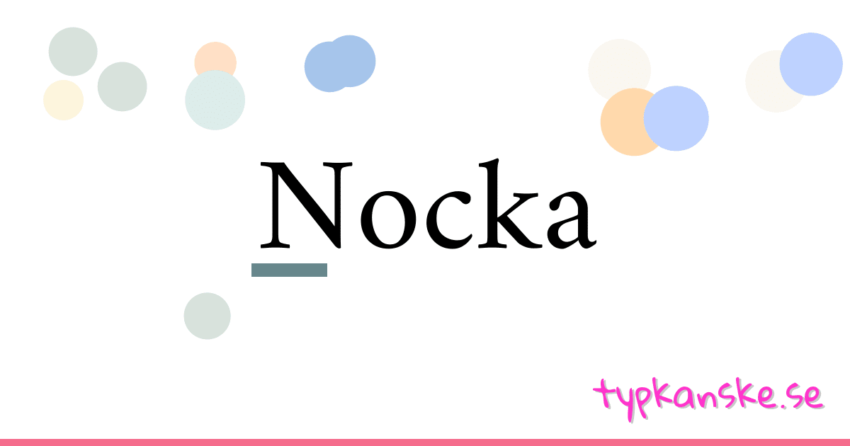 Nocka synonymer korsord betyder förklaring och användning