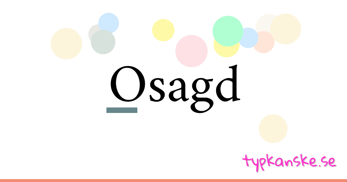 Osagd synonymer korsord betyder förklaring och användning