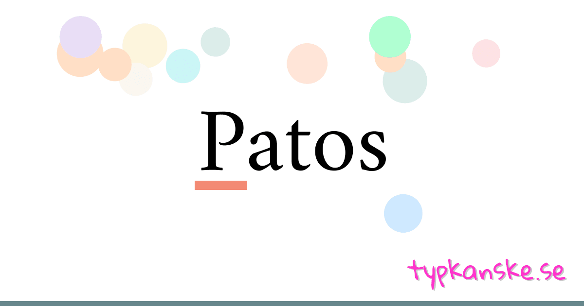 Patos synonymer korsord betyder förklaring och användning