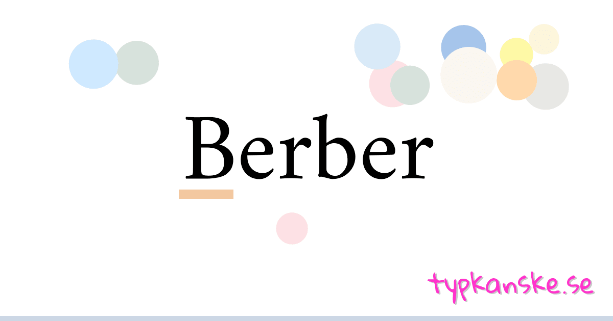 Berber synonymer korsord betyder förklaring och användning